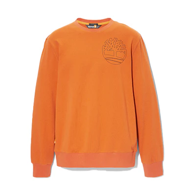 Timberland Tree Logo Printed Crewneck Sweatshirt Unisex - Yellow A5Z3W-643