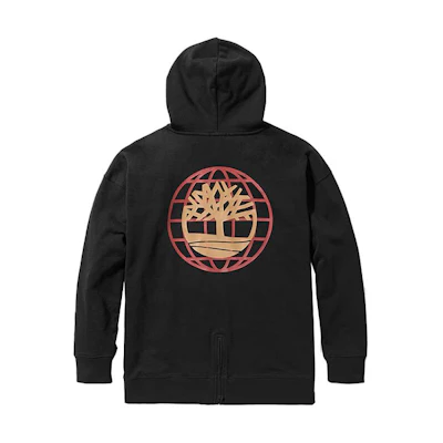 Timberland Tree Logo Pullover Hoodie Unisex Black A6UM2-001