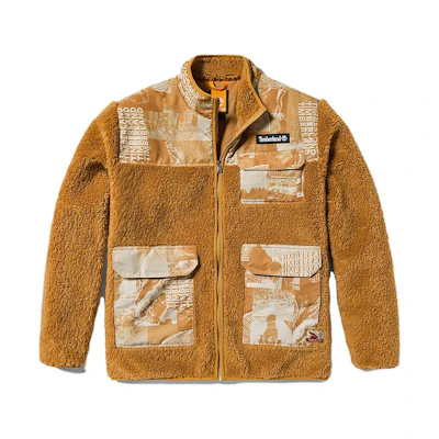 Timberland Two-Tone Zip-Up Utility Jacket Wheat Unisex A6B36-P47