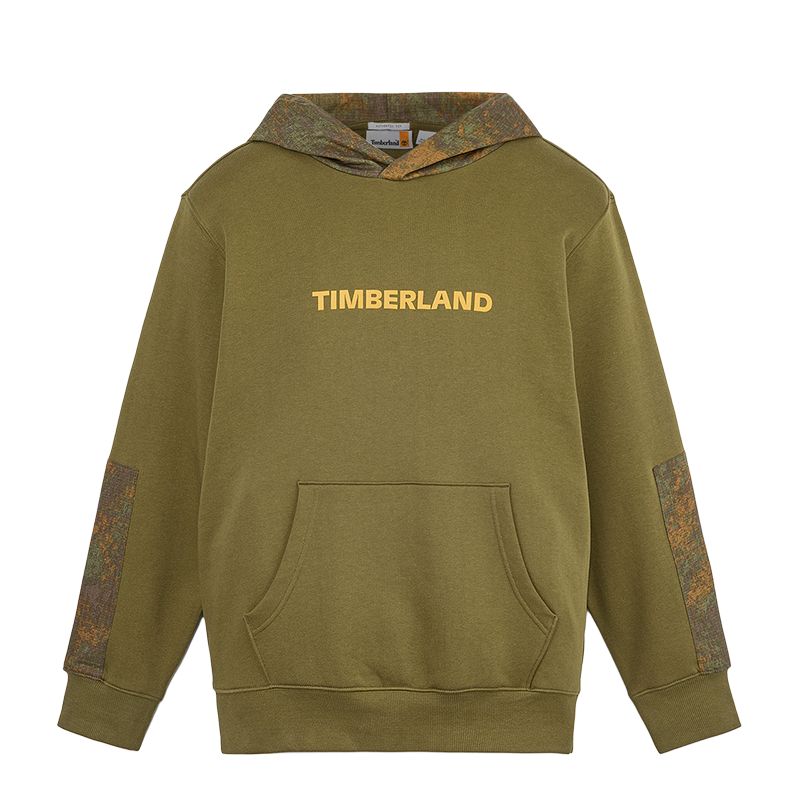 Timberland Unisex Hoodie Deep Olive Green Casual Long Sleeve A43SF-302