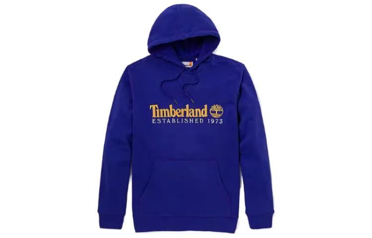 Timberland Unisex Hoodie Letter Print Long Sleeve Bright Blue A2E2C-ED5