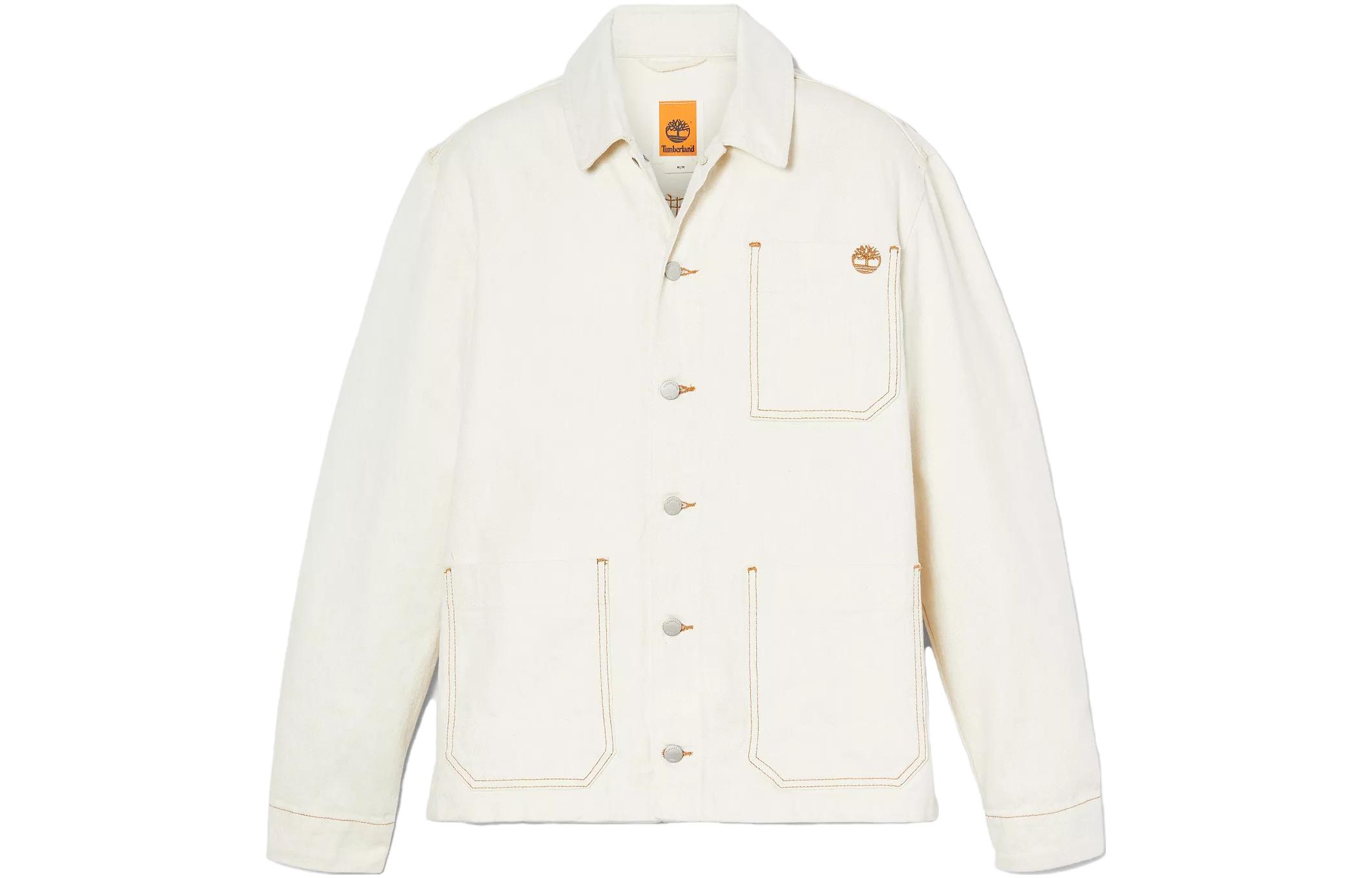 Timberland Unisex Multi-Pocket Contrast Collar Jacket Off-White A66AN-CR3
