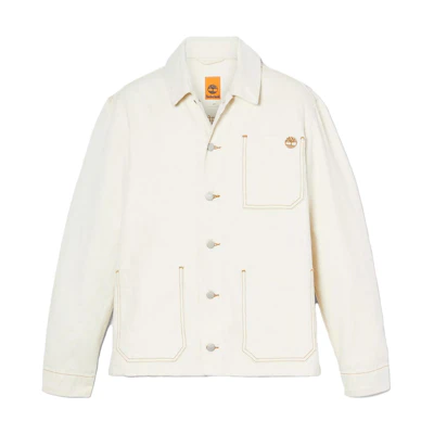 Timberland Unisex Multi-Pocket Contrast Collar Jacket Off-White A66AN-CR3