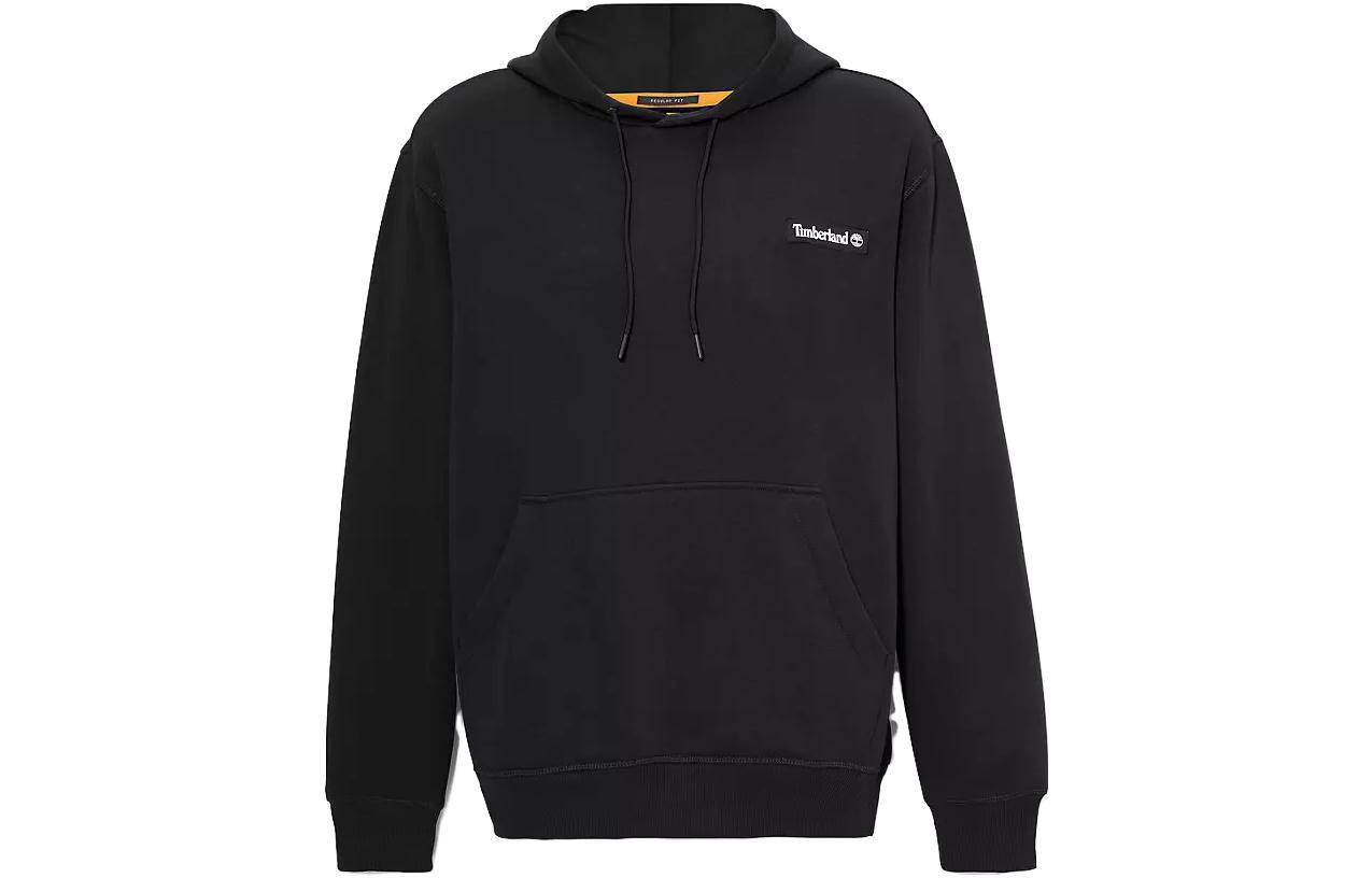 Timberland Unisex Solid Logo Patch Hoodie - Black A63G1-001