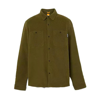 Timberland Utility High-Pile Fleece Overshirt Jacket Green A5VHH-302