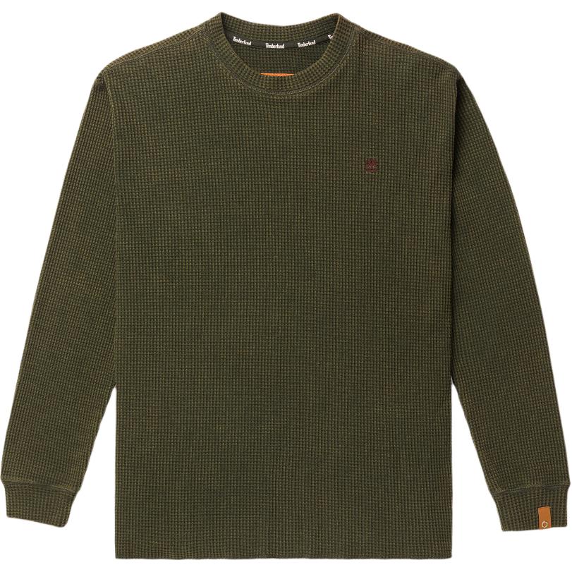 Timberland Waffle Knit Crewneck Pullover Sweatshirt Military Green TB0A6G3BU311