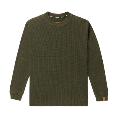Timberland Waffle Knit Crewneck Pullover Sweatshirt Military Green TB0A6G3BU311