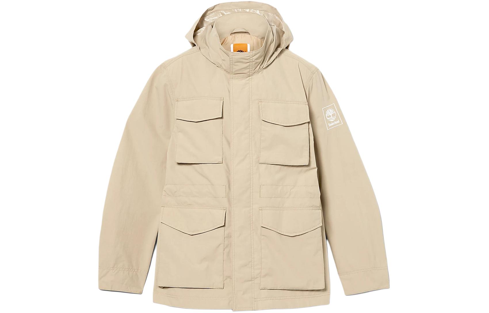 Timberland Water-Resistant Field Packable Hooded Jacket Khaki A5TSU-DH4