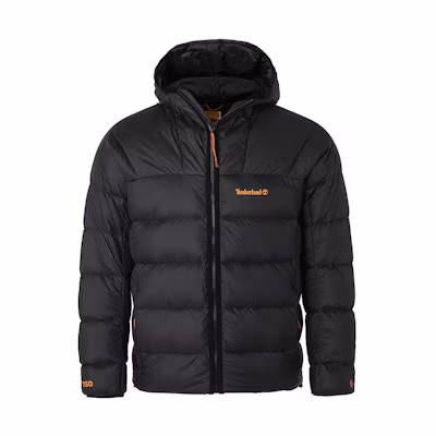Timberland Water-Resistant Hooded Down Jacket for Men - Black A5M6P-001
