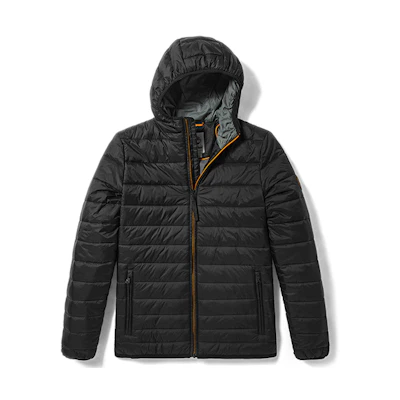 Timberland Water-Resistant Hooded Quilted Jacket Black A2EP9-001