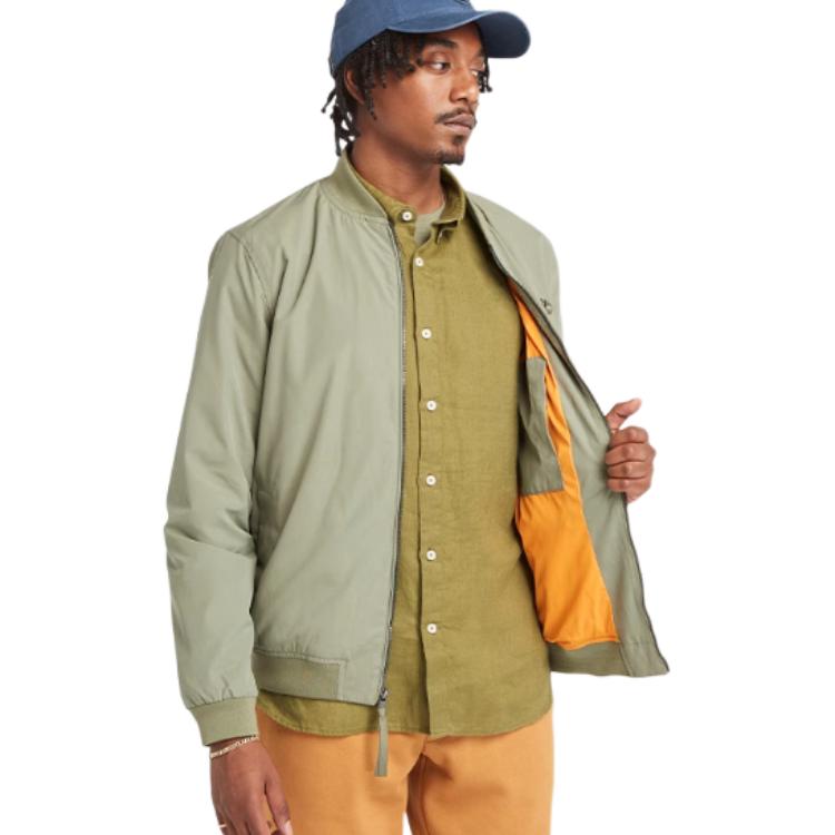 Shop Chaqueta Bomber Impermeable Timberland para Exteriores Color Verde Cassel A4235-590
