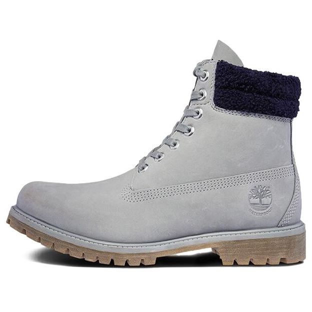 Timberland Waterproof 6 Inch Double Collar 'Grey Furry Blue' A1ZKU