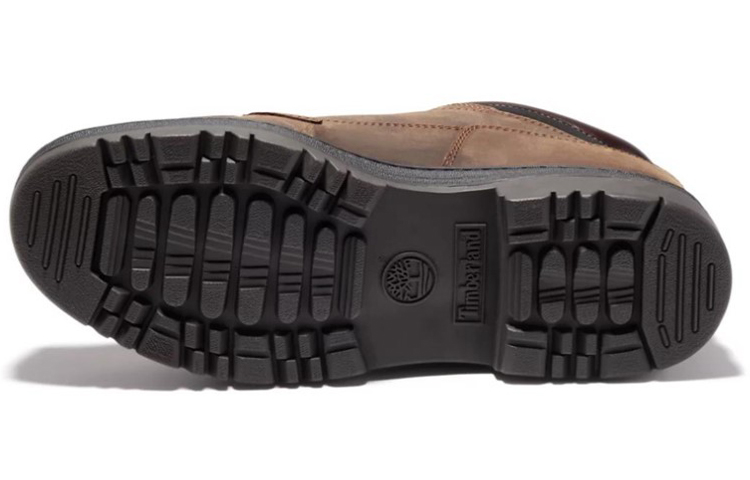 Shop Timberland添柏瀾 防水工作短靴 戶外耐磨中筒馬汀靴 深棕色