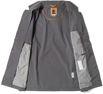 添柏岚防水灰色拉链夹克 带翻领和口袋 A26B6-033 Shop 添柏岚防水灰色拉链夹克 带翻领和口袋 A26B6-033