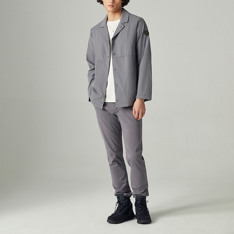 Purchase 添柏岚防水灰色拉链夹克 带翻领和口袋 A26B6-033