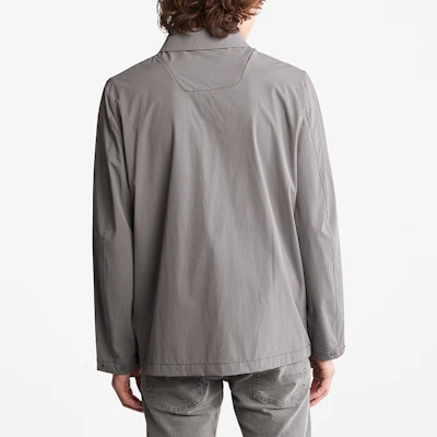 添柏岚防水灰色拉链夹克 带翻领和口袋 A26B6-033 Details for 添柏岚防水灰色拉链夹克 带翻领和口袋 A26B6-033