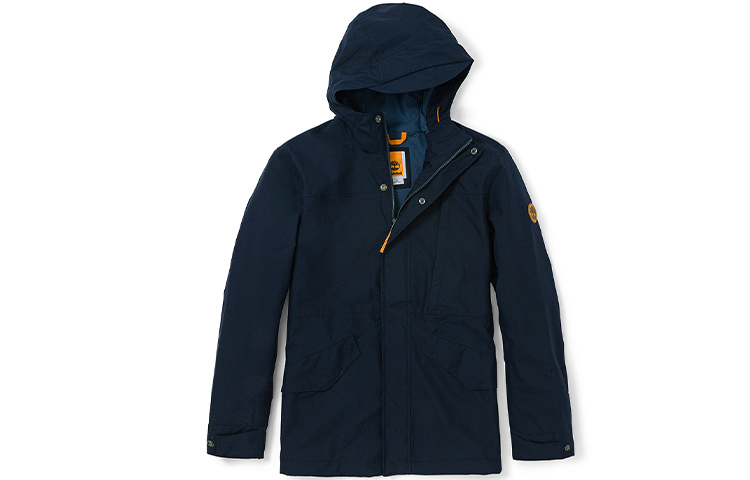 Timberland Waterproof Hooded Jacket Dark Sapphire Blue Casual Outerwear A5QKZ-433