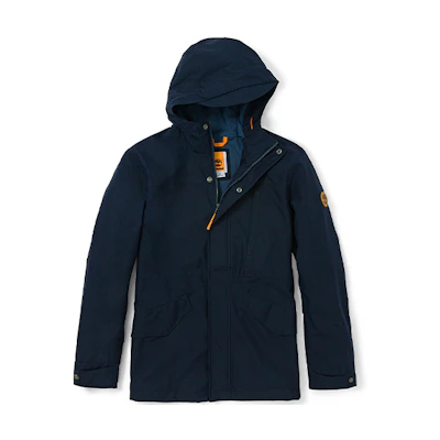 Timberland Waterproof Hooded Jacket Dark Sapphire Blue Casual Outerwear A5QKZ-433