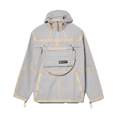 Timberland Waterproof Hooded Jacket Unisex Grey with Seam Details A6BJT-031