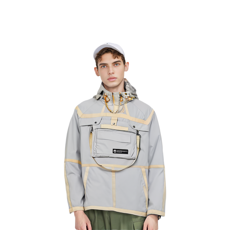 Sizing 팀버랜드 방수 후드 자켓 유니섹스 그레이 심 디테일 포함 A6BJT-031