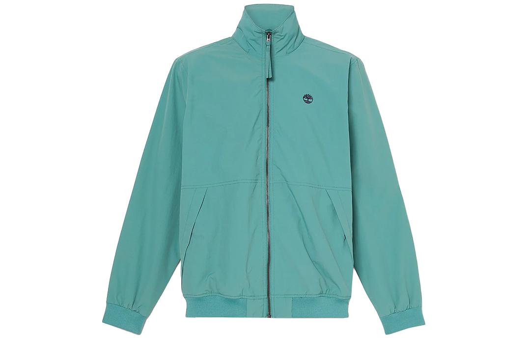 Timberland Waterproof Jacket with Solid Logo Stand Collar - Blue A5WWB-CL6