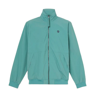 Timberland Waterproof Jacket with Solid Logo Stand Collar - Blue A5WWB-CL6