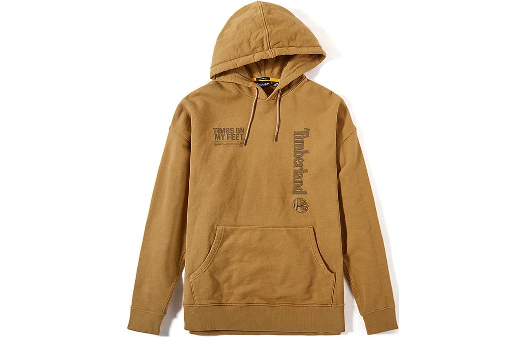 Timberland Wheat Colorblock Logo Knit Hoodie Long Sleeve A28MPP47