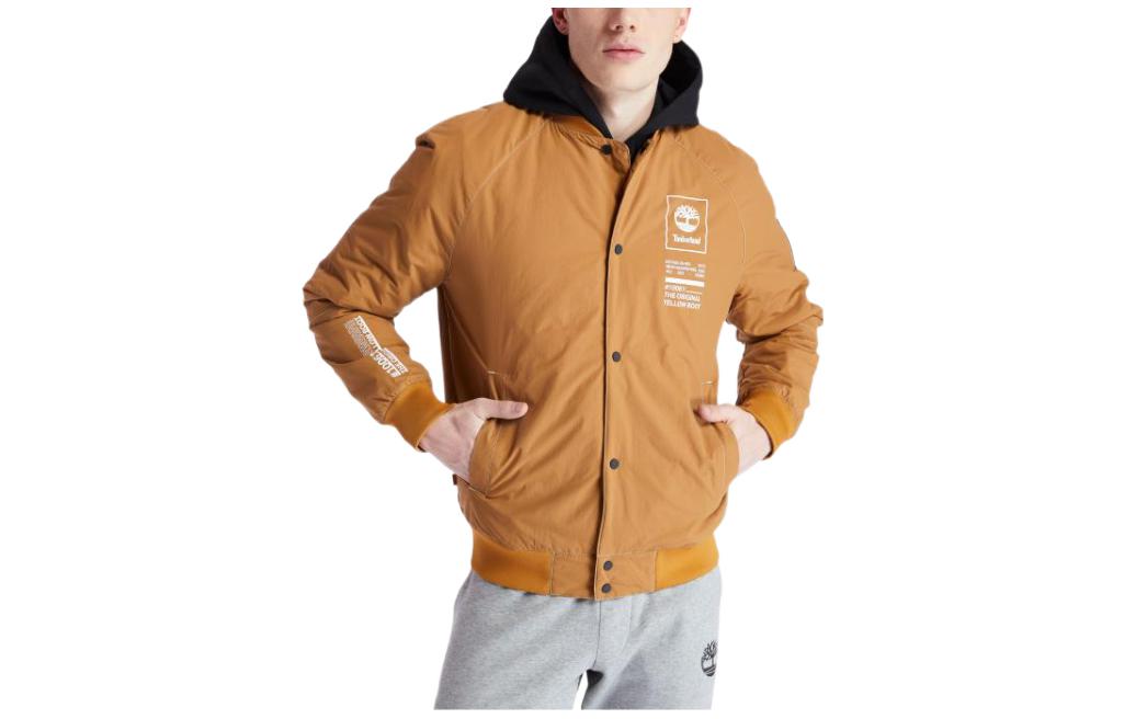 Timberland Wheat Logo Printed Long Sleeve Jacket A2CCU-P47