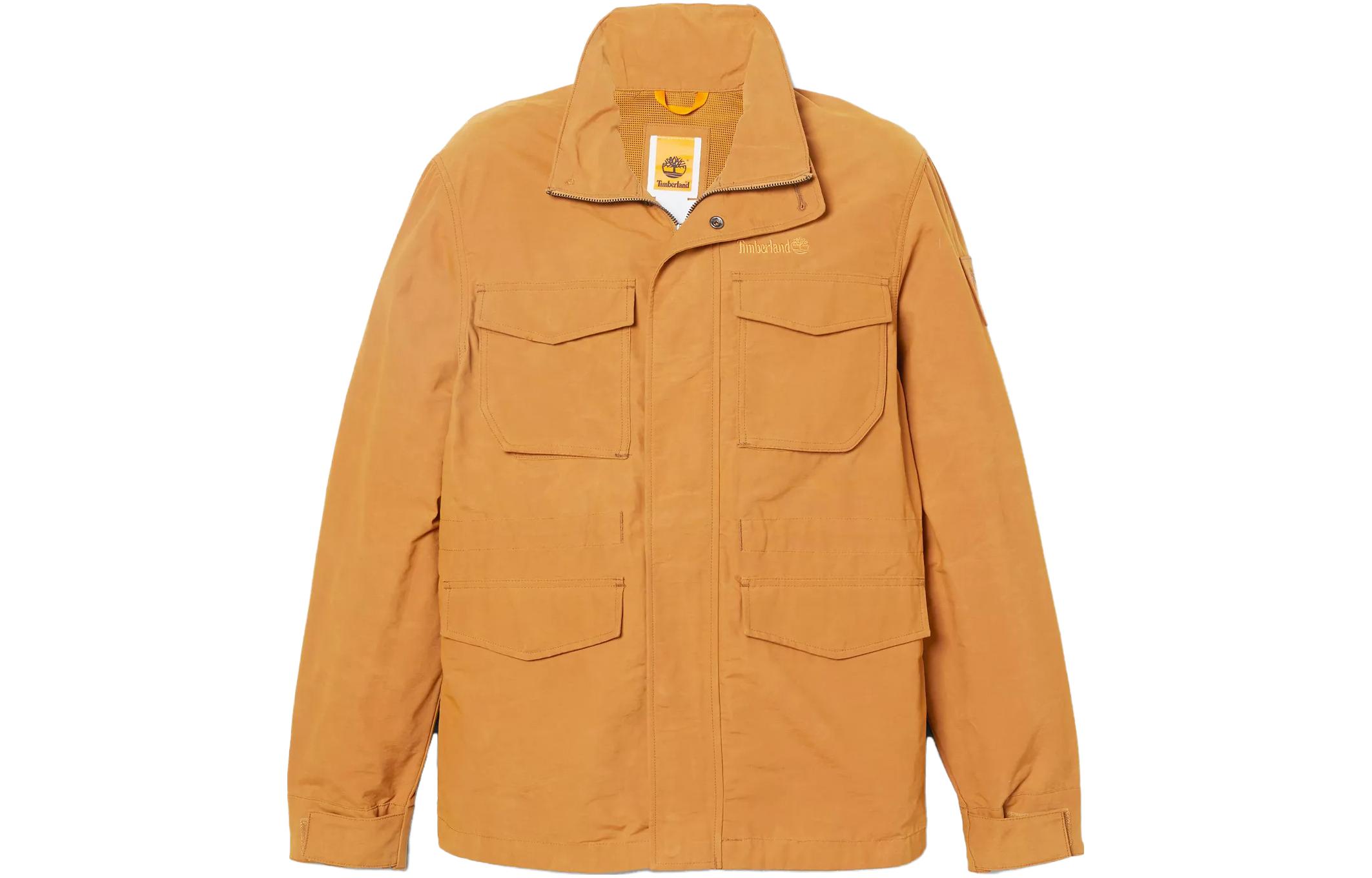 Timberland Wheat Stand Collar Multi-Pocket Long Sleeve Jacket A66A1-P47
