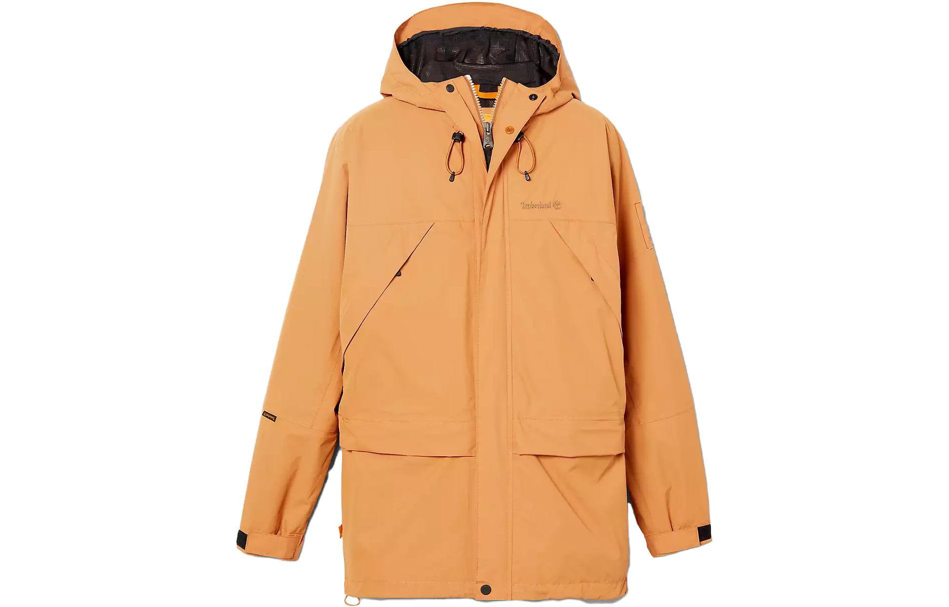 Timberland Wheat Waterproof Logo Hoodie Jacket A67V1-P47
