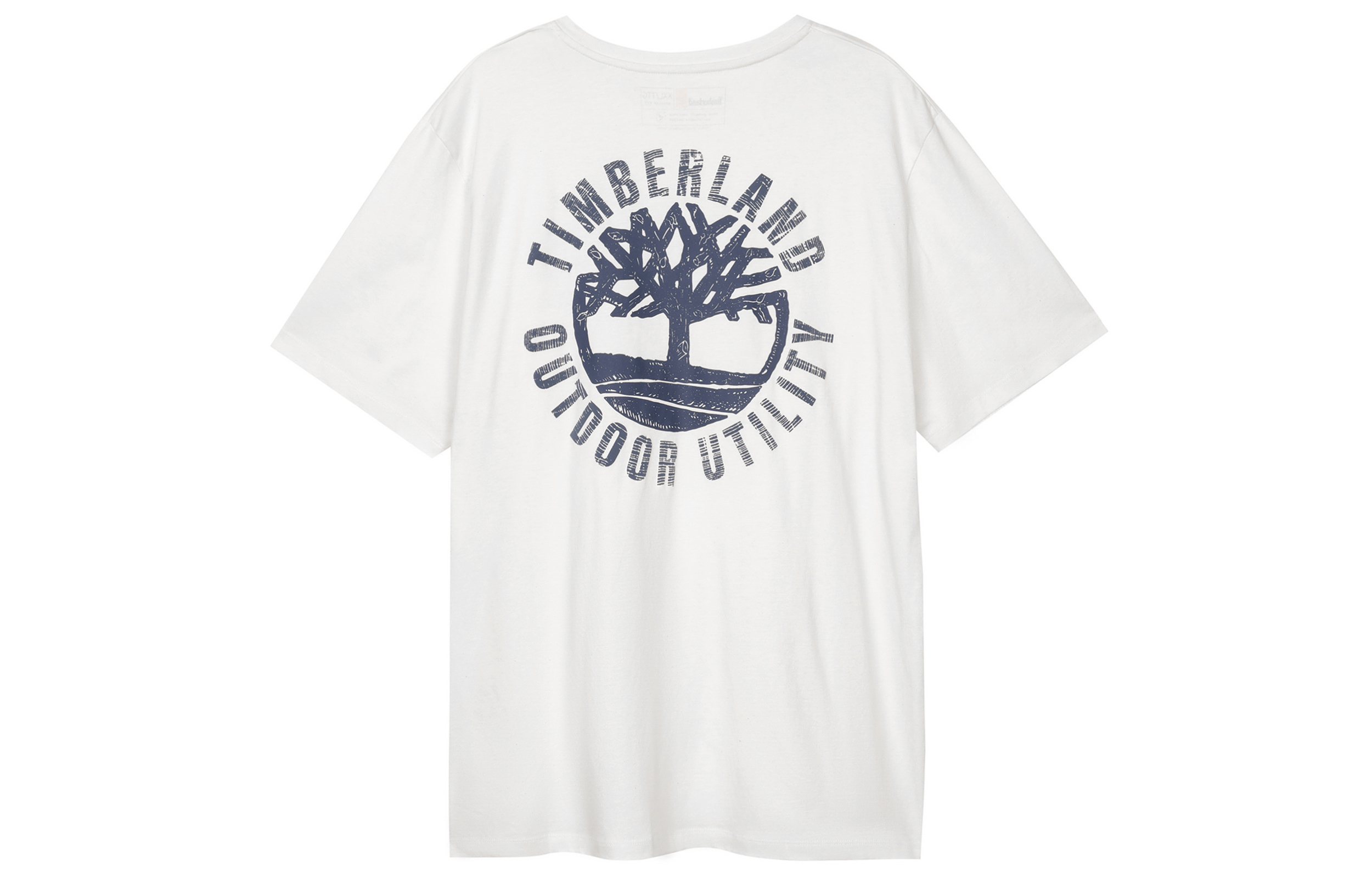 Timberland White Logo Print Crewneck Casual Short Sleeve T-Shirt Unisex A42Q5-CR3