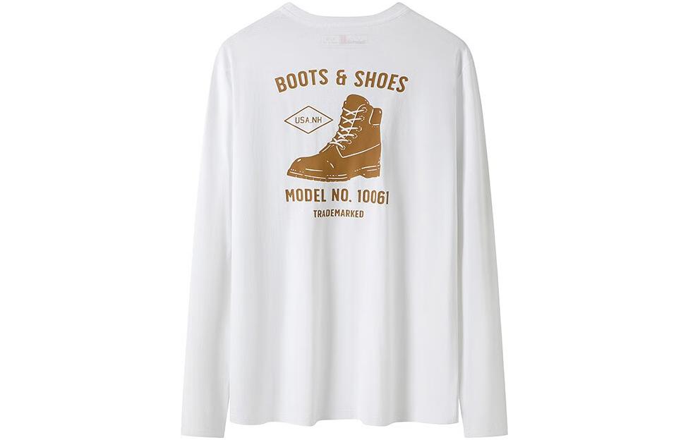 Timberland White Outdoor Casual Sweatshirt with Back Letter Print A29FC-100
