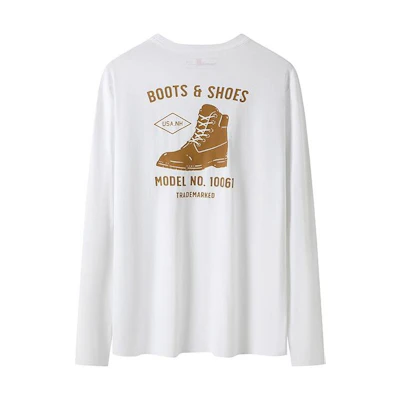 Timberland White Outdoor Casual Sweatshirt with Back Letter Print A29FC-100