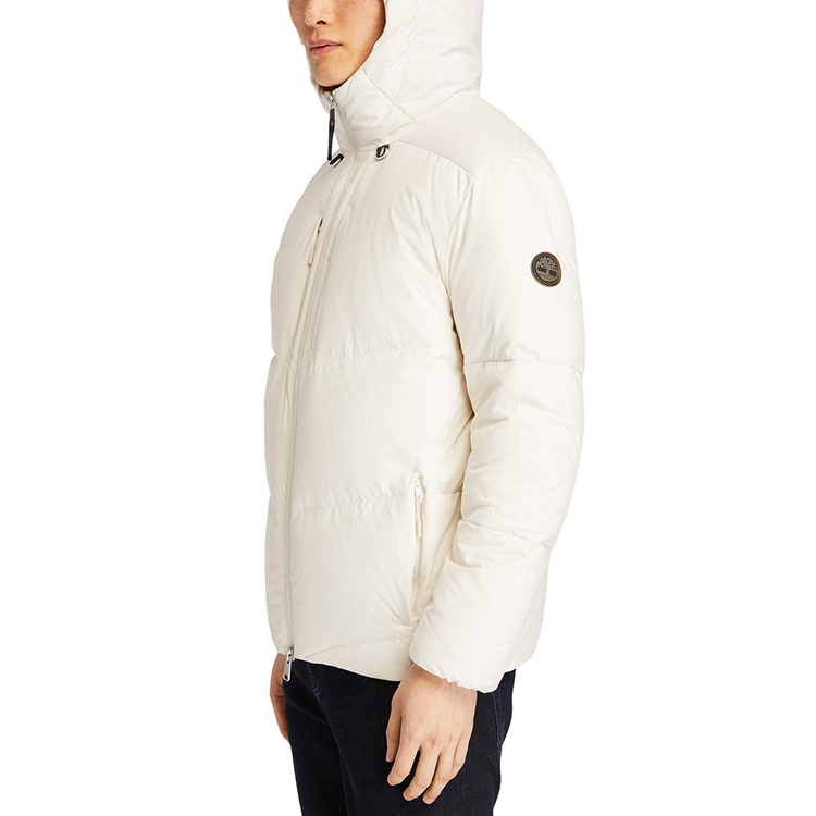 Cheap Timberland White Sand Hooded Puffer Jacket Winter Coat. A2G9G-BH7