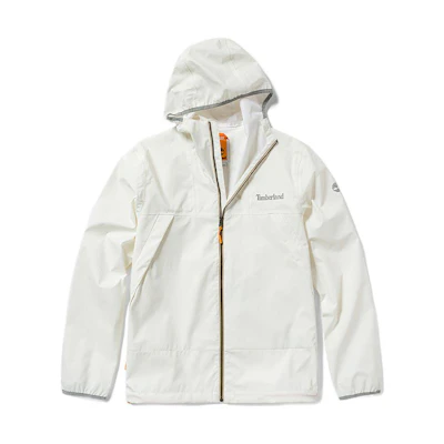 Timberland White Solid Waterproof Hooded Jacket A2CYH-CM9
