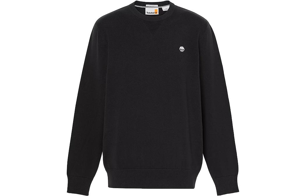 Timberland Williams River Black Crewneck Sweatshirt for Men with Logo Design A2BSC-001