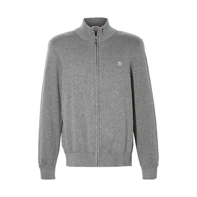 Timberland Williams River Gray Logo Stand Collar Warm Jacket for Men A2BMZ-U14