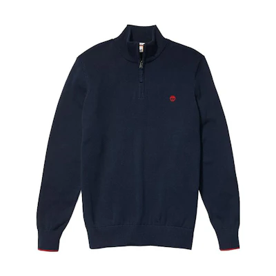 Timberland Williams River Half-Zip Pullover Sweatshirt Navy Blue A2BSW-433