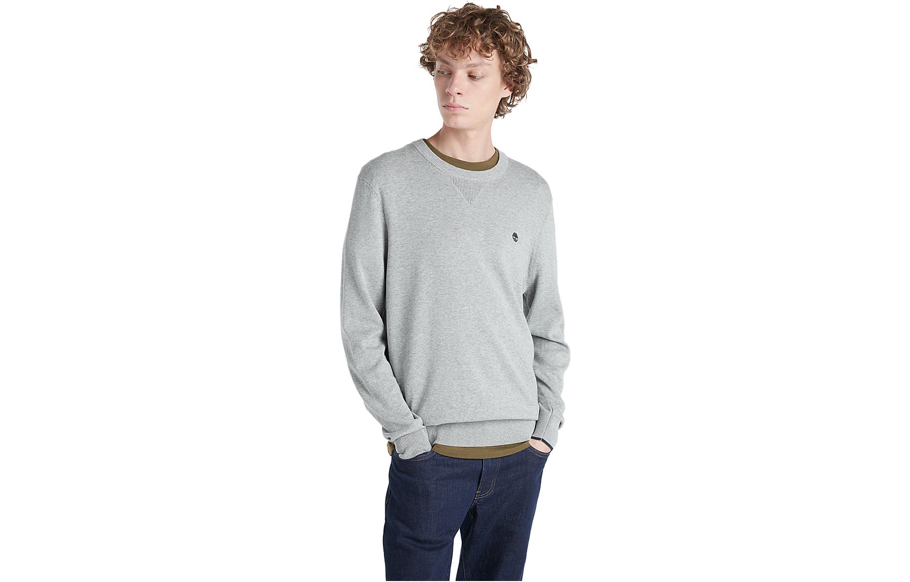 Timberland Williams River Logo Crewneck Sweatshirt Grey A2BSC-052