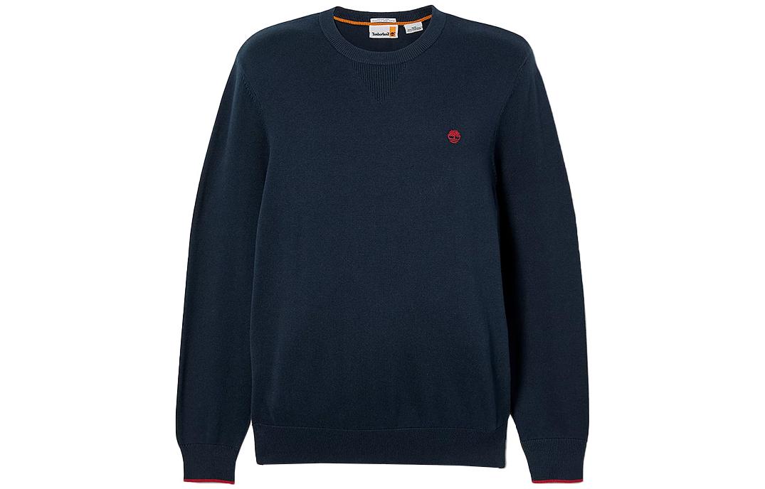 Timberland Williams River Logo Crewneck Sweatshirt Navy Blue - A2BSC-433