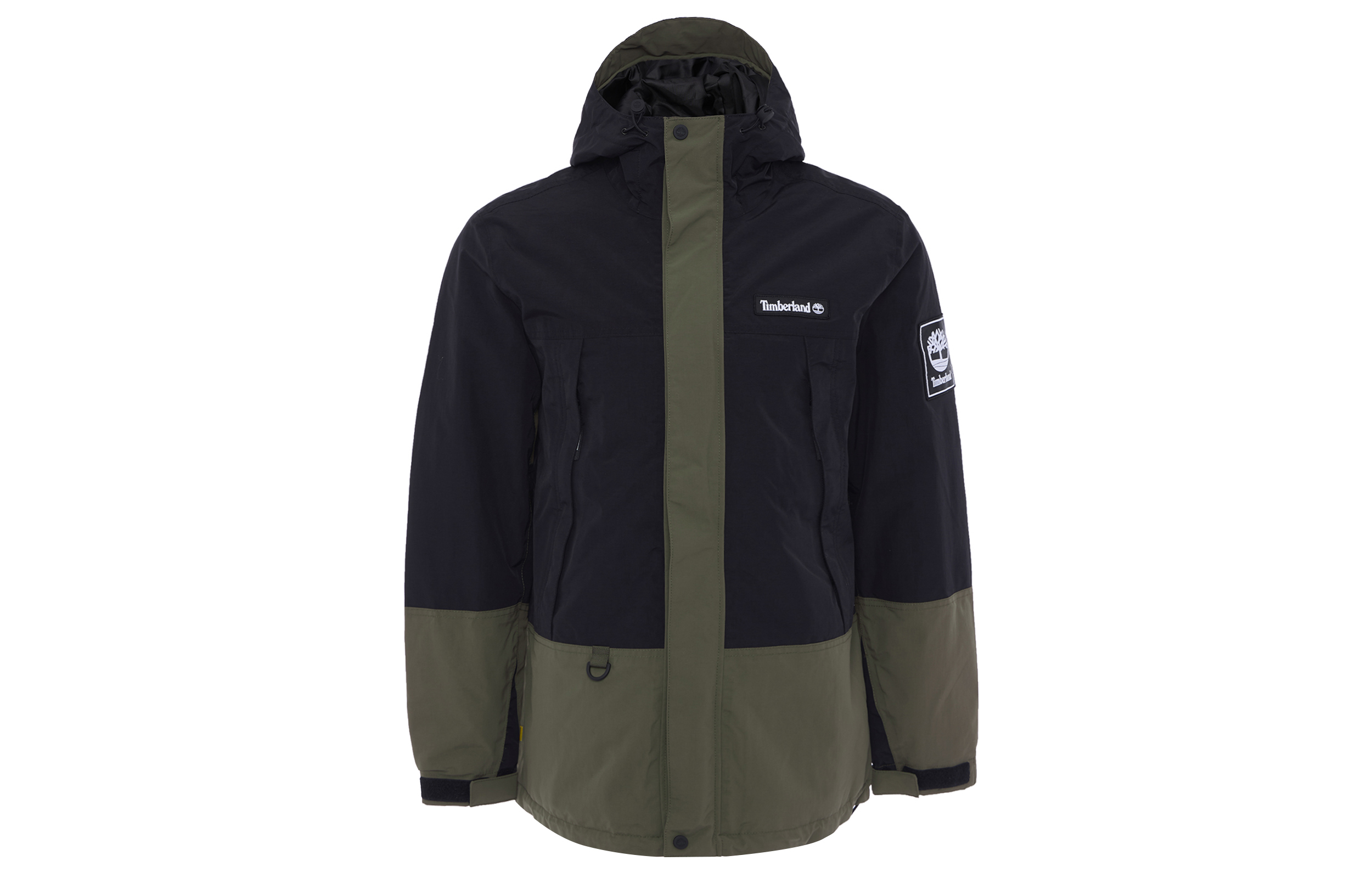 Timberland Windproof Hooded Jacket - Black/Green A2ADZ-AQ2