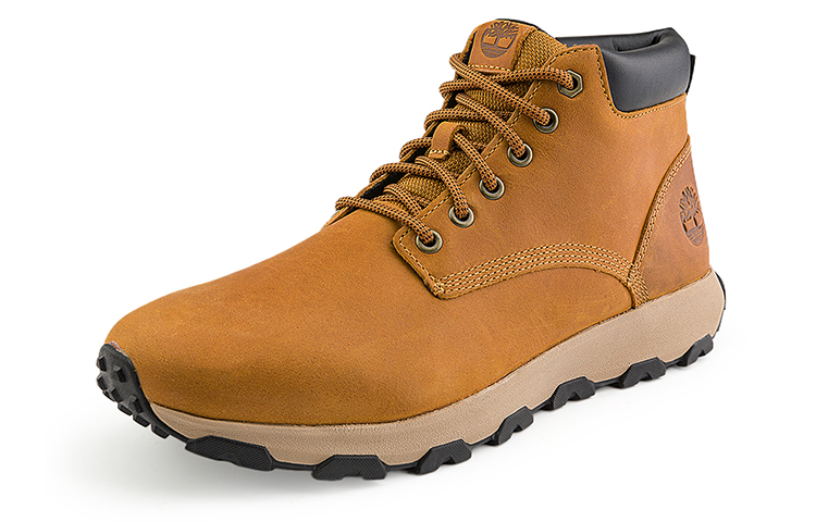 Lookbook 添柏岚皮革休閒減震中幫戶外功能鞋男款小麥色