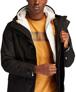 Timberland Jaket Hitam Musim Sejuk Kalispang Kalis Air 3-dalam-1 Berhud. A448C-001 4