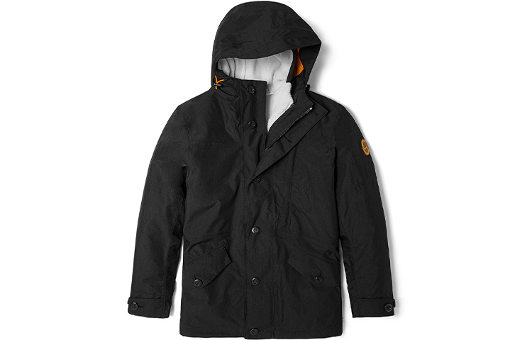 Order Timberland Jaket Hitam Musim Sejuk Kalispang Kalis Air 3-dalam-1 Berhud. A448C-001