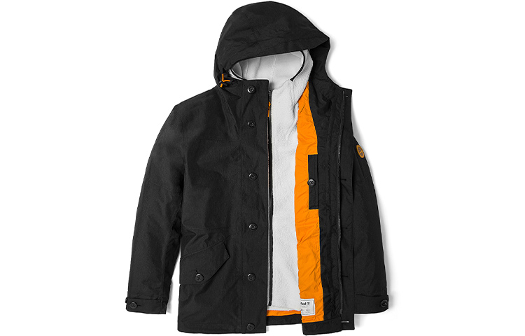 Purchase Timberland Jaket Hitam Musim Sejuk Kalispang Kalis Air 3-dalam-1 Berhud. A448C-001