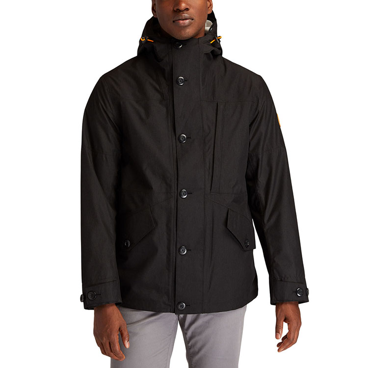 Cheap Timberland Jaket Hitam Musim Sejuk Kalispang Kalis Air 3-dalam-1 Berhud. A448C-001