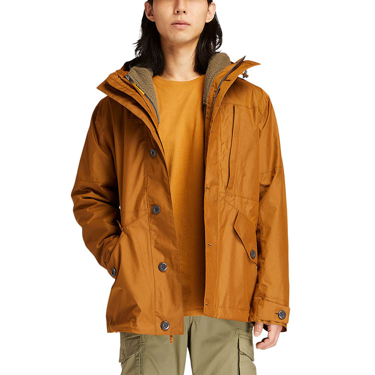 Cheap Timberland Winter Waterproof Fleece Jaket 3-dalam-1 Logo - Warna Getah. A448C-932