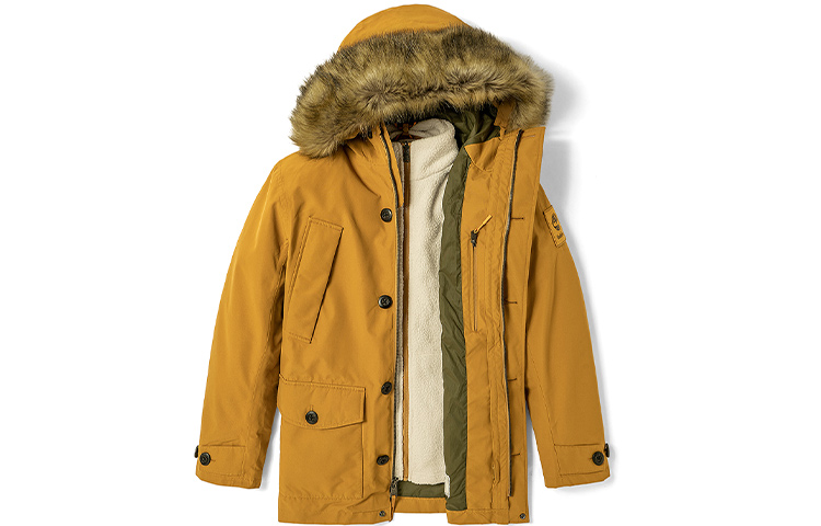 Purchase Timberland Winter Wheat 3-in-1 Outdoor Jacket with Removable Fur Trim. A22VQ-P47