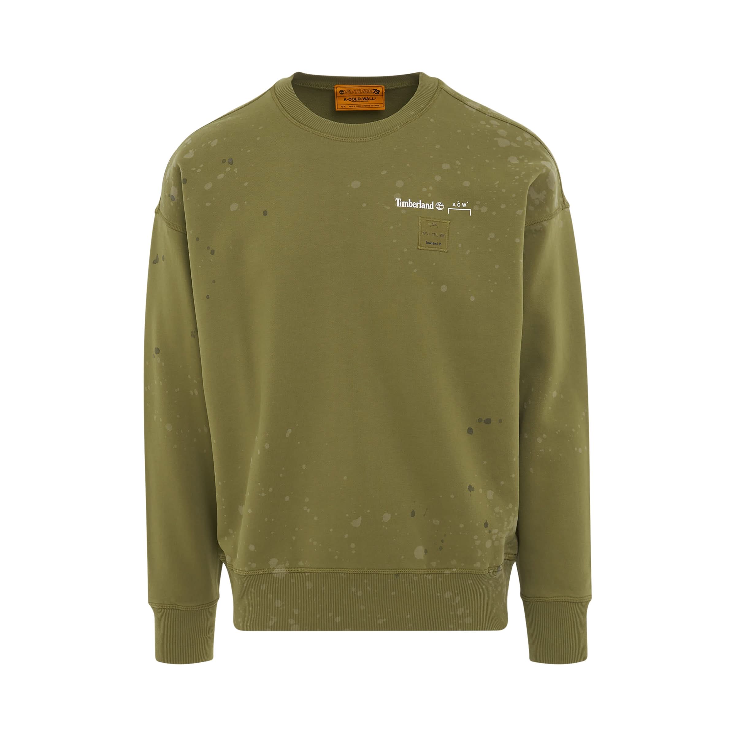 Timberland A-Cold-Wall* Logo Crewneck Sweatshirt Unisex Grey Green A6PGWDY4