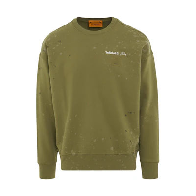 Timberland A-Cold-Wall* Logo Crewneck Sweatshirt Unisex Grey Green A6PGWDY4